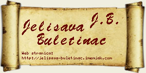 Jelisava Buletinac vizit kartica